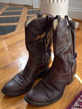 Men's Brown Leather Western Boots